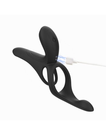 PLEASURE PIVOT Vibromasseur pour couples contrôlé par application - Noir